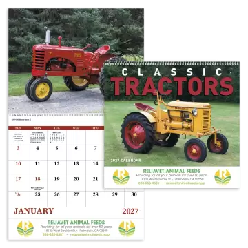 Classic Tractors Wall Calendar - Spiral